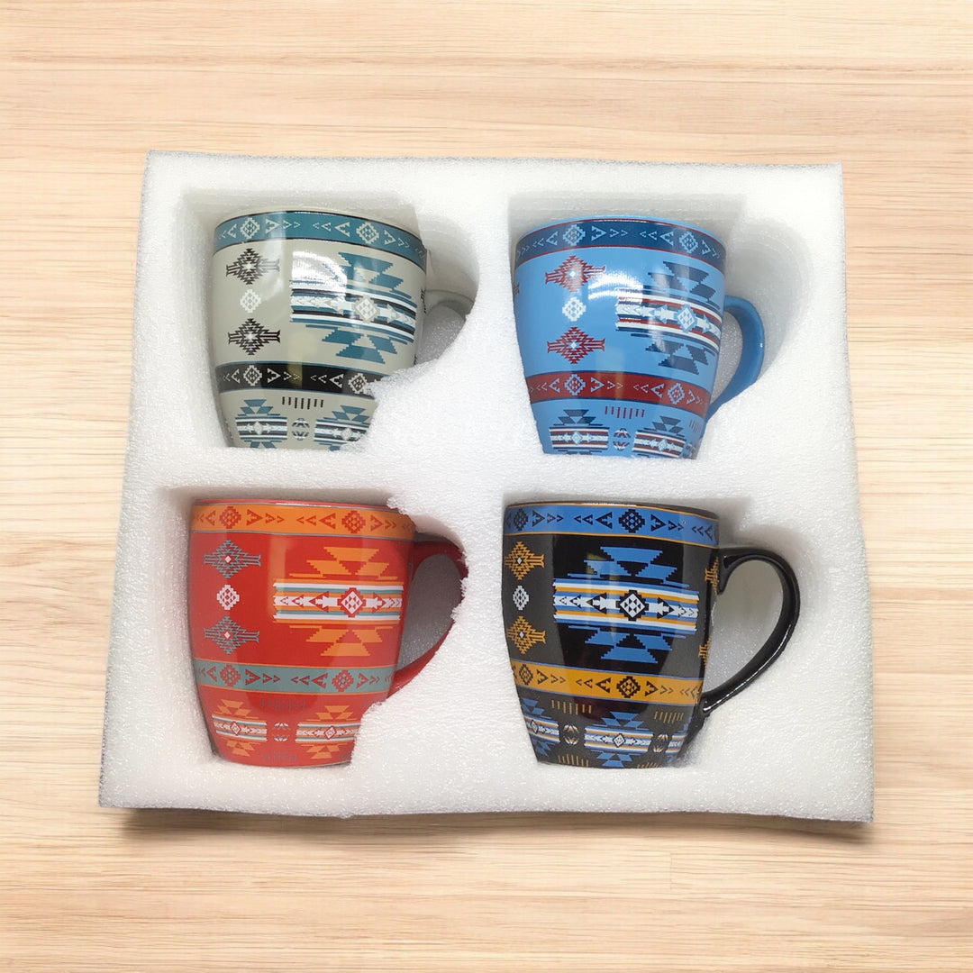 Southwestern-style ceramic coffee mug set