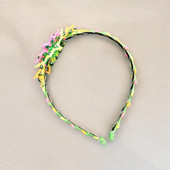 Beaded Headband with Flower (14)