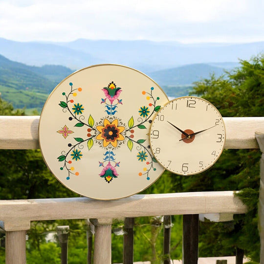 Blossomed Flower Native Wall Clock