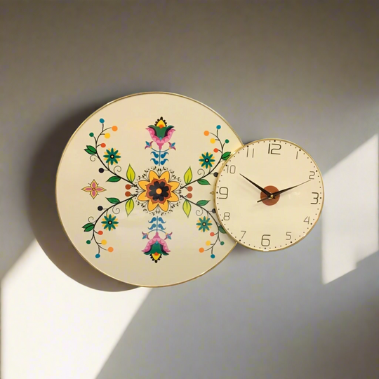 Blossomed Flower Native Wall Clock