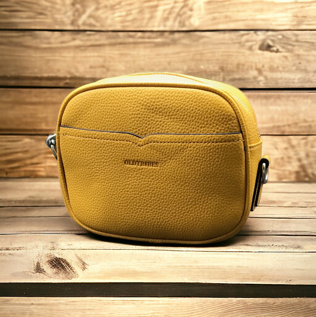 OldTribes™ Yellow Leather Crossbody Bag