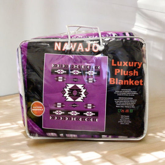 LUXURY PLUSH BLANKET (Navajo Purple)