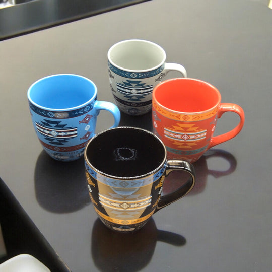 Southwestern-style ceramic coffee mug set