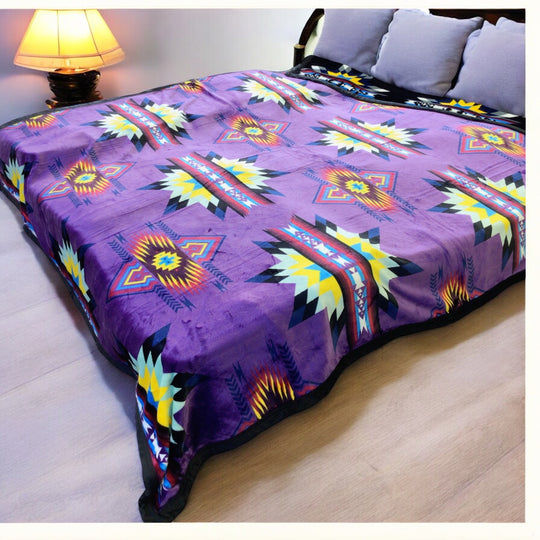 OLDTRIBES™ Purple Dawn Reversible Blanket