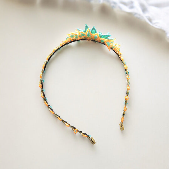 Beaded Headband with Flower (2)