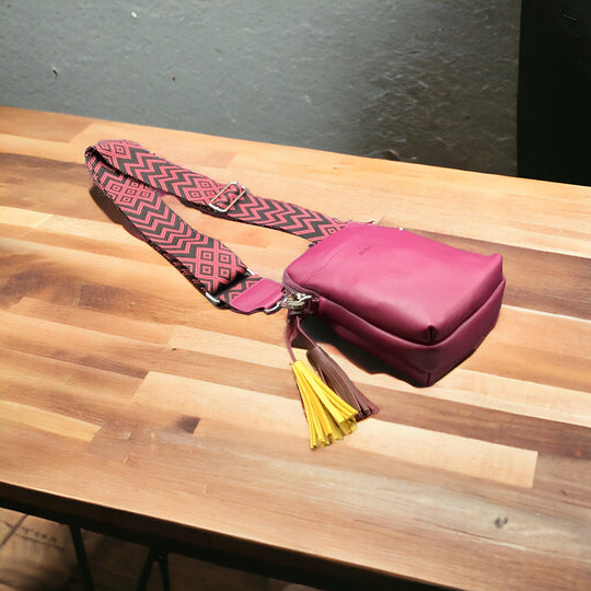 Small Leather Purple Crossbody Bag