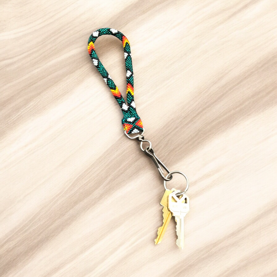 Neon Green Native American Style Wrist Lanyard