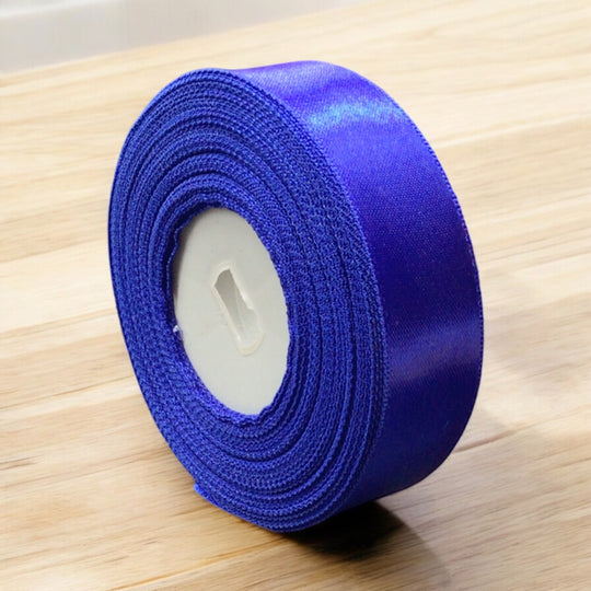 30 Meter Double Face Blue Ribbon Roll