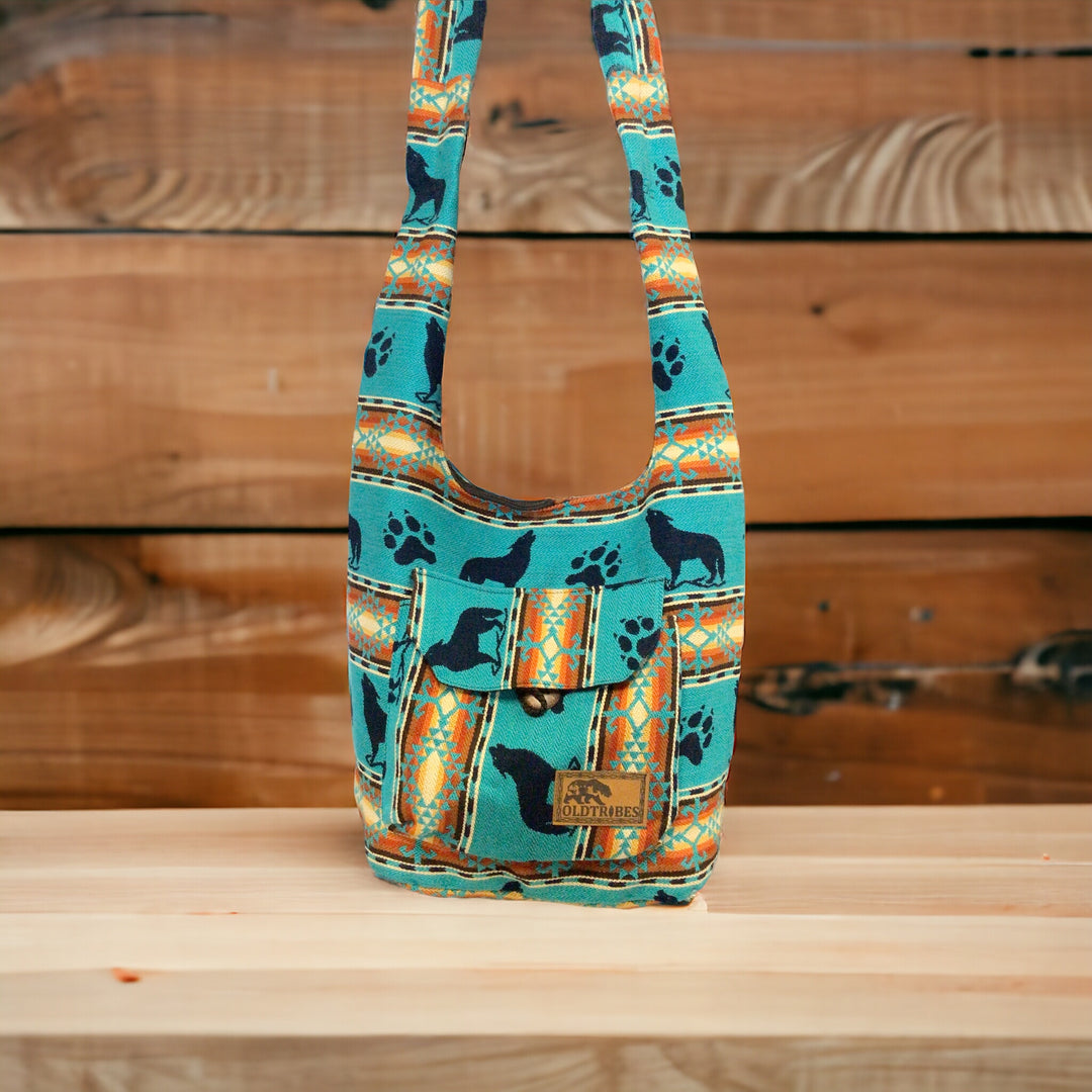 OLDTRIBES™ Turquoise and Orange Crossbody Bag