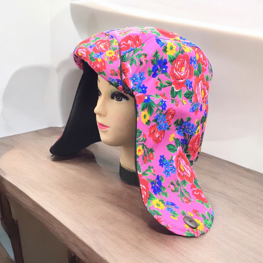 Pink Kookum Hat with Drop-Down Ears