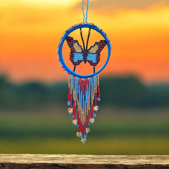 Blue and Golden Butterfly Dream Catchers