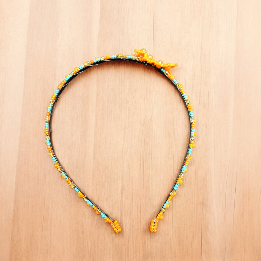 Beaded Headband with Flower (8)