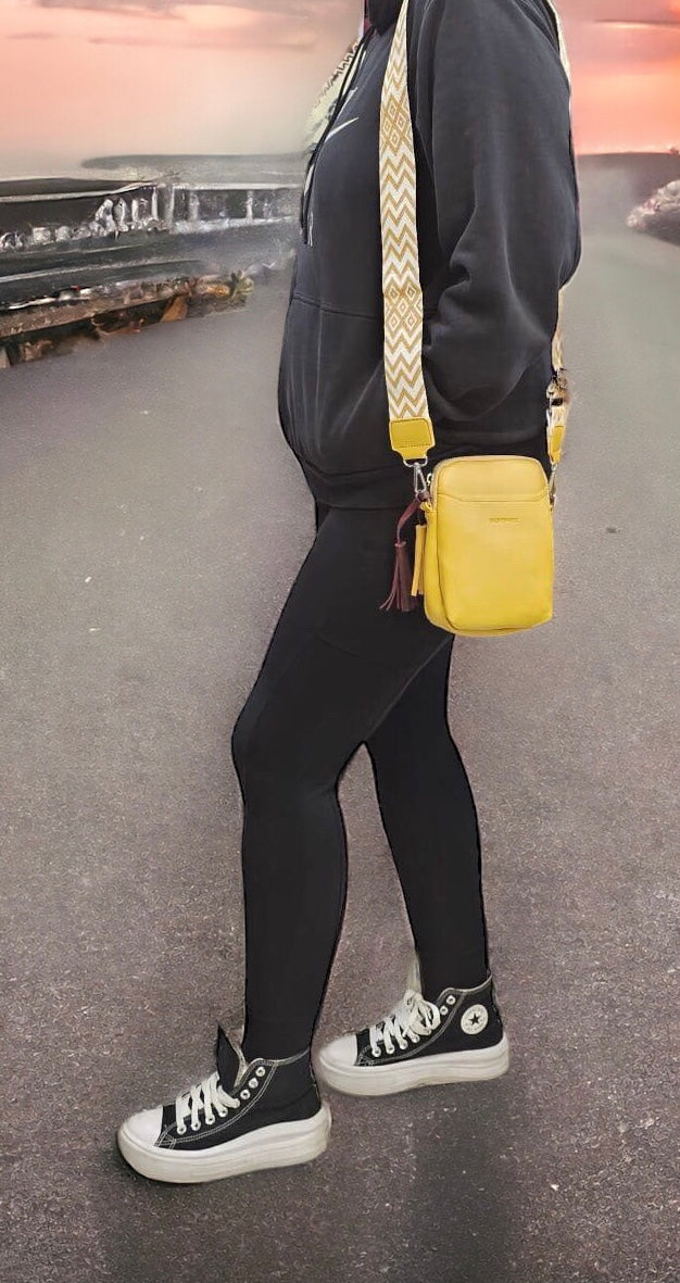 Small Leather Yellow Crossbody Bag