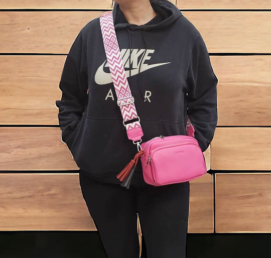 OldTribes™ Pink Leather Crossbody Bag