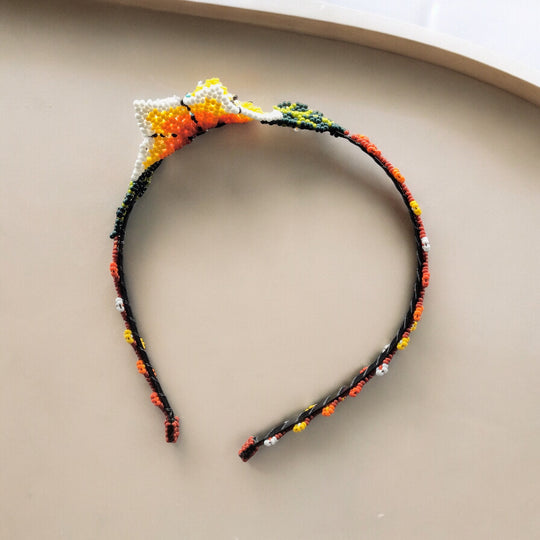 Beaded Headband with Flower (7)