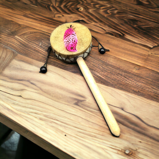 Native Style Playing Drum for Kids (Feather)