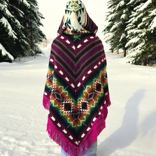 Handmade Wool Poncho for Youth (6)