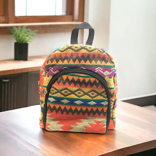 Yellow Native style Mini Backpack