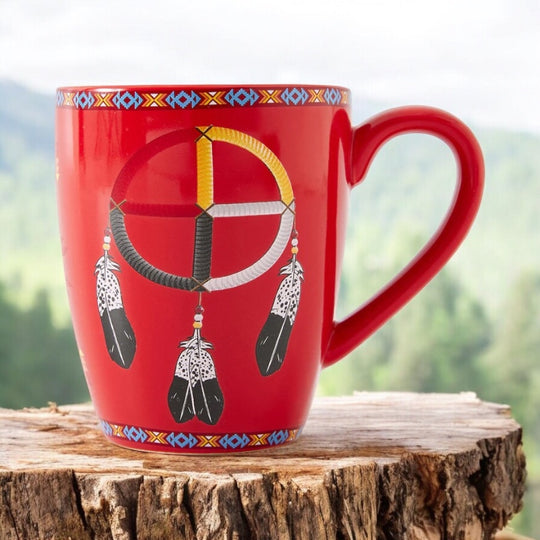 16 Oz Medicine Wheel Ceramic Mug Ceramic Mug