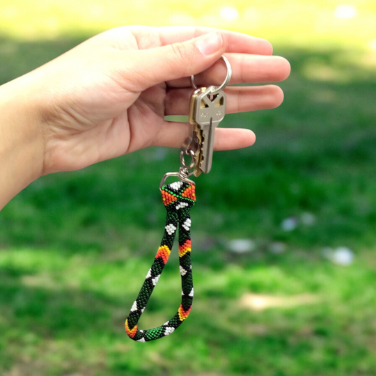 Dark Green Native American Style Wrist Lanyard