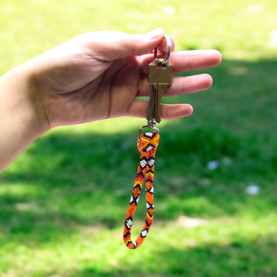 Orange Native American Style Wrist Lanyard