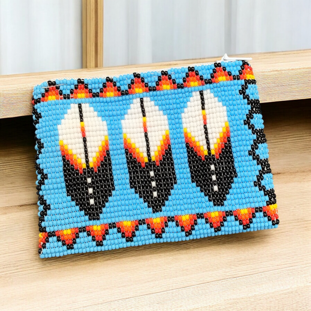 OLDTRIBES™ Feather Beaded coin purse