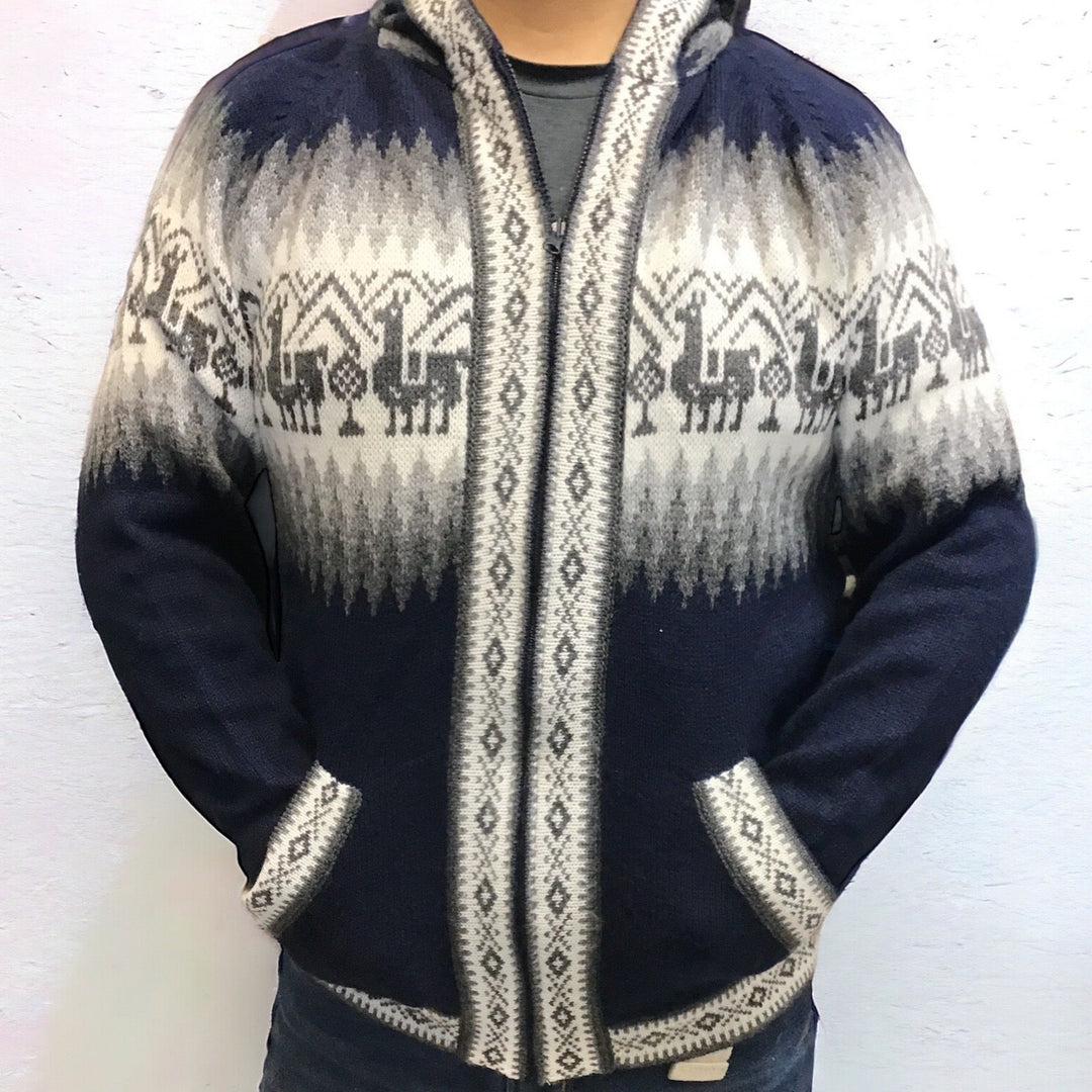 Unisex Alpaca Navy Blue Sweater