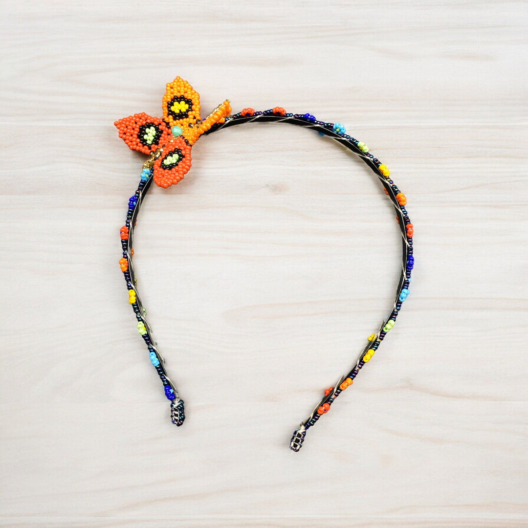 Beaded headband with Butterfly (20)