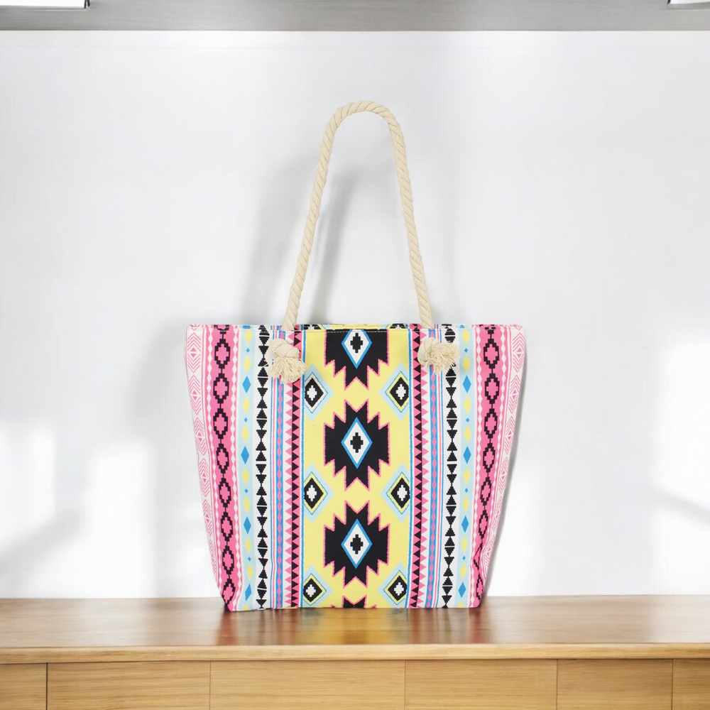 Pink and Yellow Tote Bag