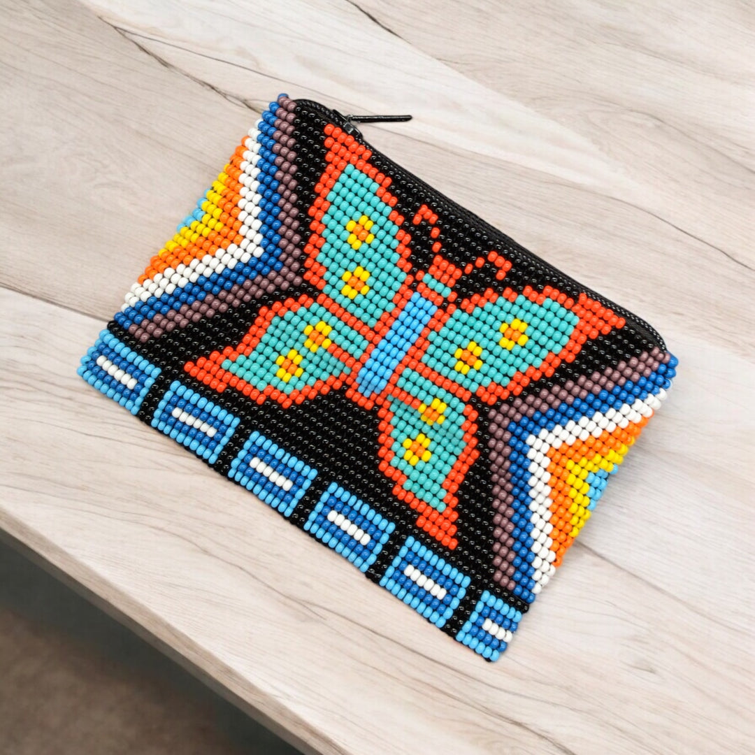 OLDTRIBES™ Butterfly Beaded coin purse