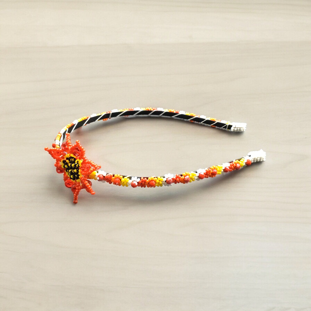 Beaded Headband with Flower (9)