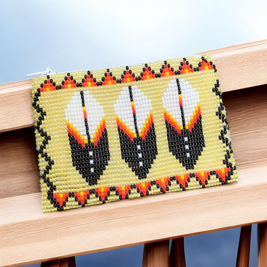 OLDTRIBES™ Feather Beaded coin purse