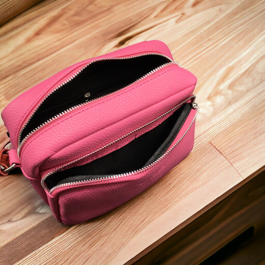 OldTribes™ Pink Leather Crossbody Bag