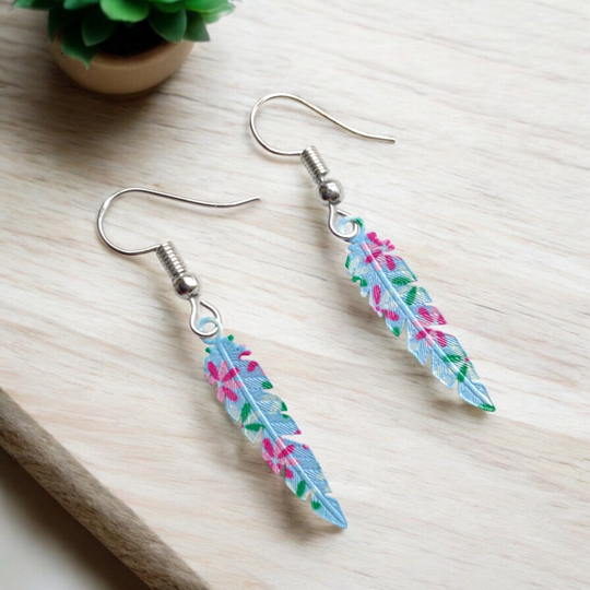 Feather Hollow Out Earrings