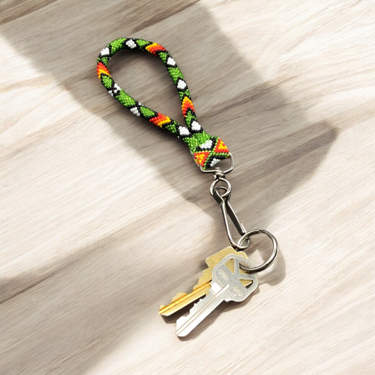 Green Native American Style Wrist Lanyard