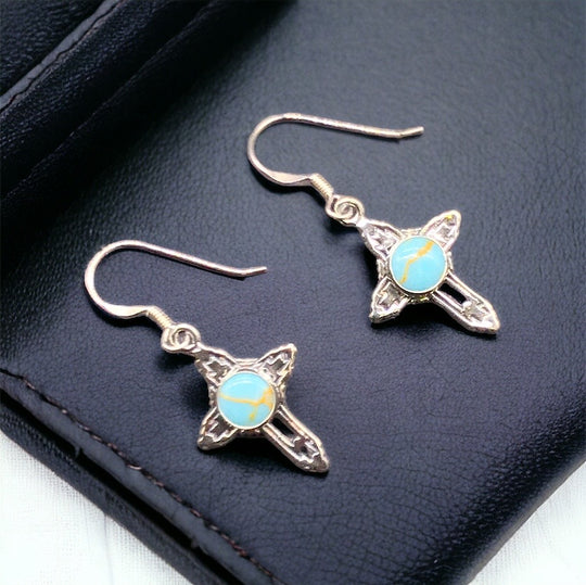 3 OLDTRIBES™ Silver Sterling Turquoise Earrings