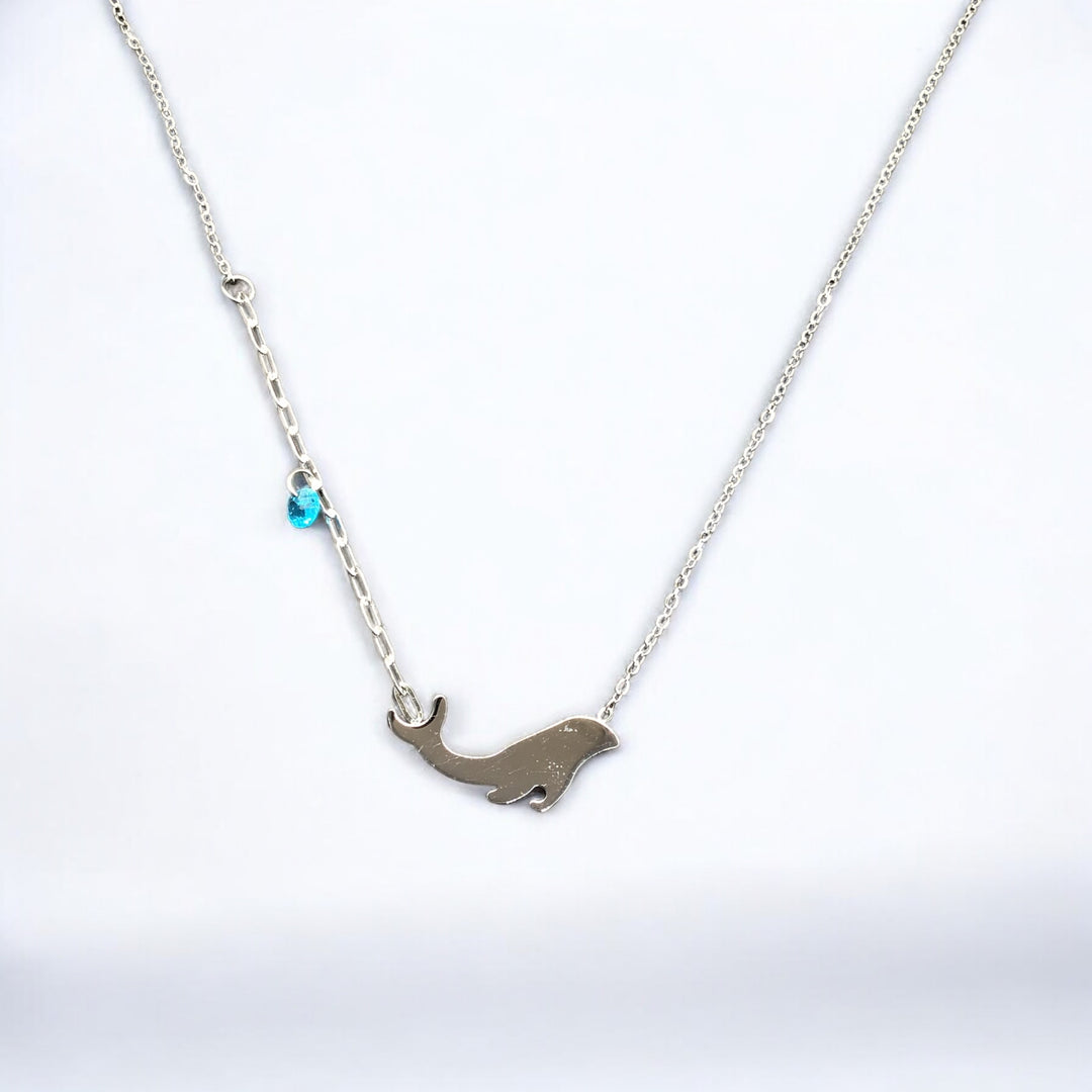 Whale Stainless Steel Necklace Pendants With Long Chain