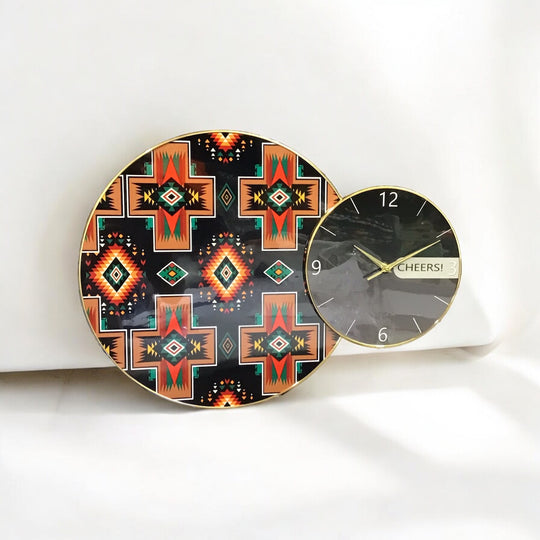 Native Patterm Wall Clock