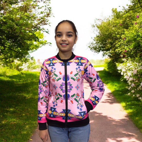 Blush Meadow Kids Bomber