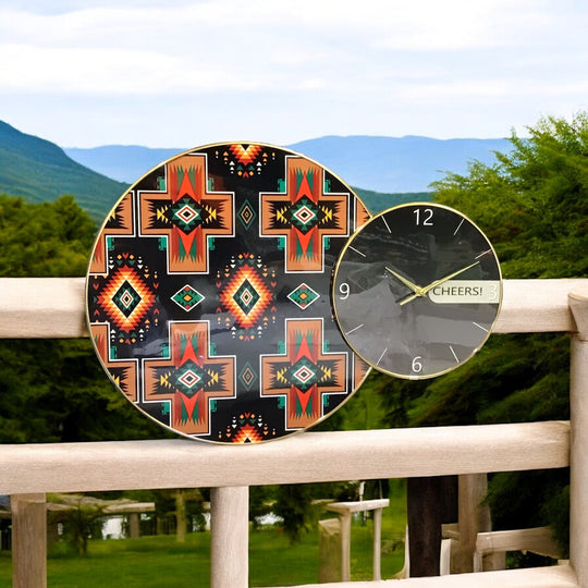 Native Patterm Wall Clock