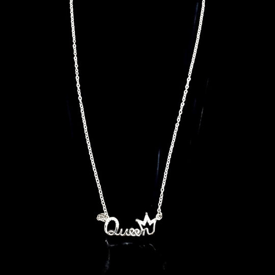 Queen Stainless Steel Necklace Pendants With Long Chain