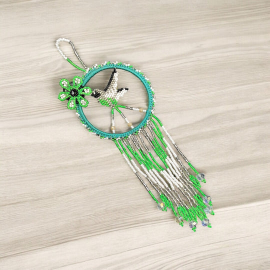 Light Green Native Beaded Hummingbird