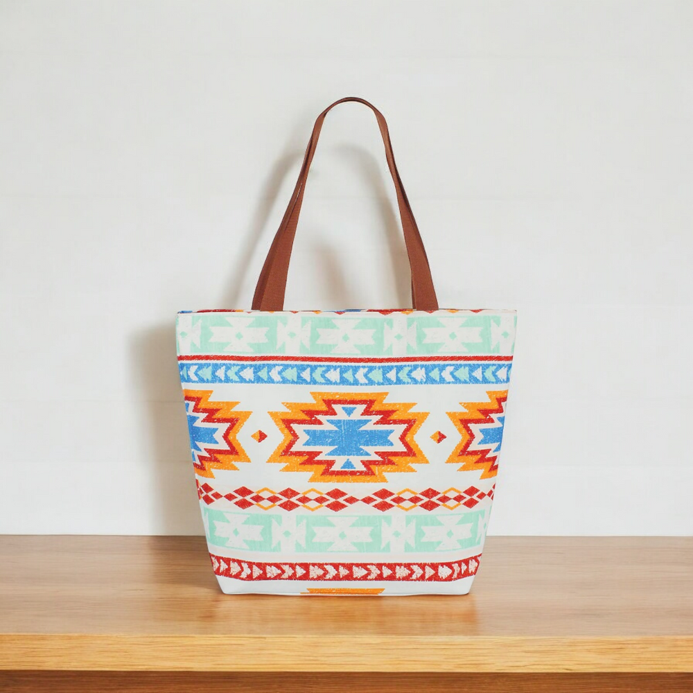 Blue and Orange Tote Bag