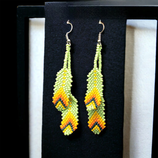 OldTribes™ Green Feather Earrings