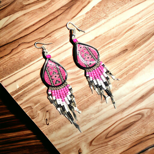 OldTribes™ Southwestern Painted Pink Earrings