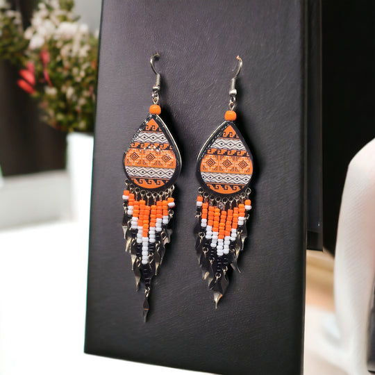 OldTribes™ Southwestern Painted Orange Earrings