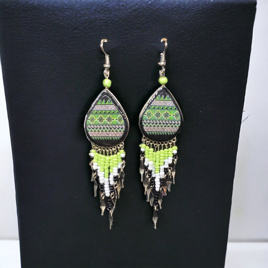 OldTribes™ Southwestern Painted Green Earrings