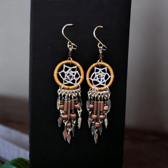 OLDTRIBES™ Brown Dreamcatcher earrings