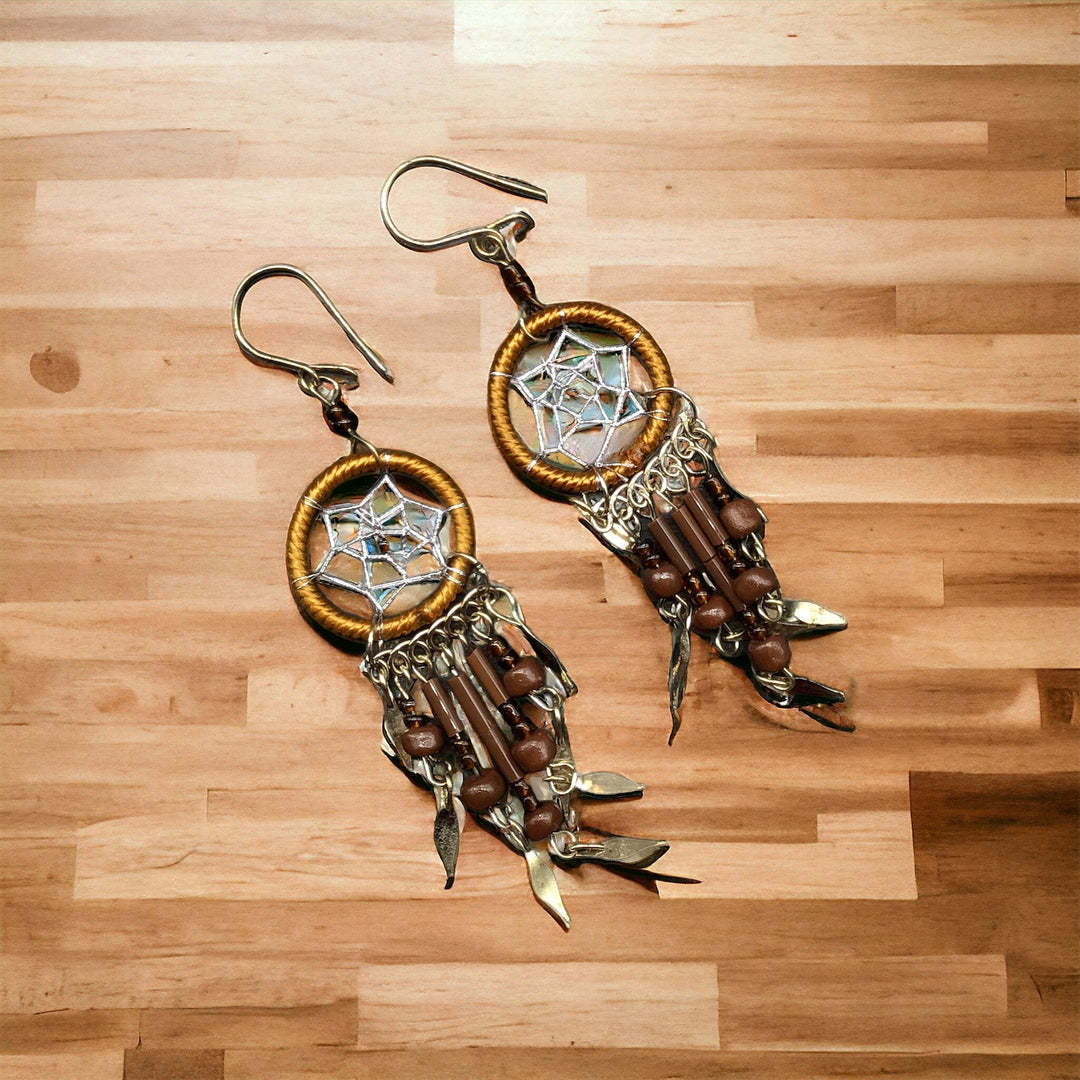 OLDTRIBES™ Brown Dreamcatcher earrings