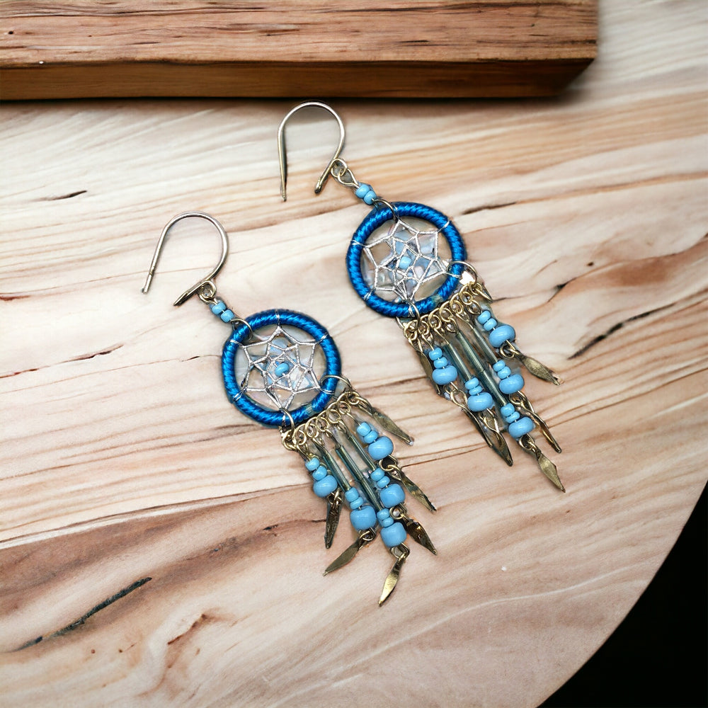 OLDTRIBES™ Blue Dreamcatcher earrings